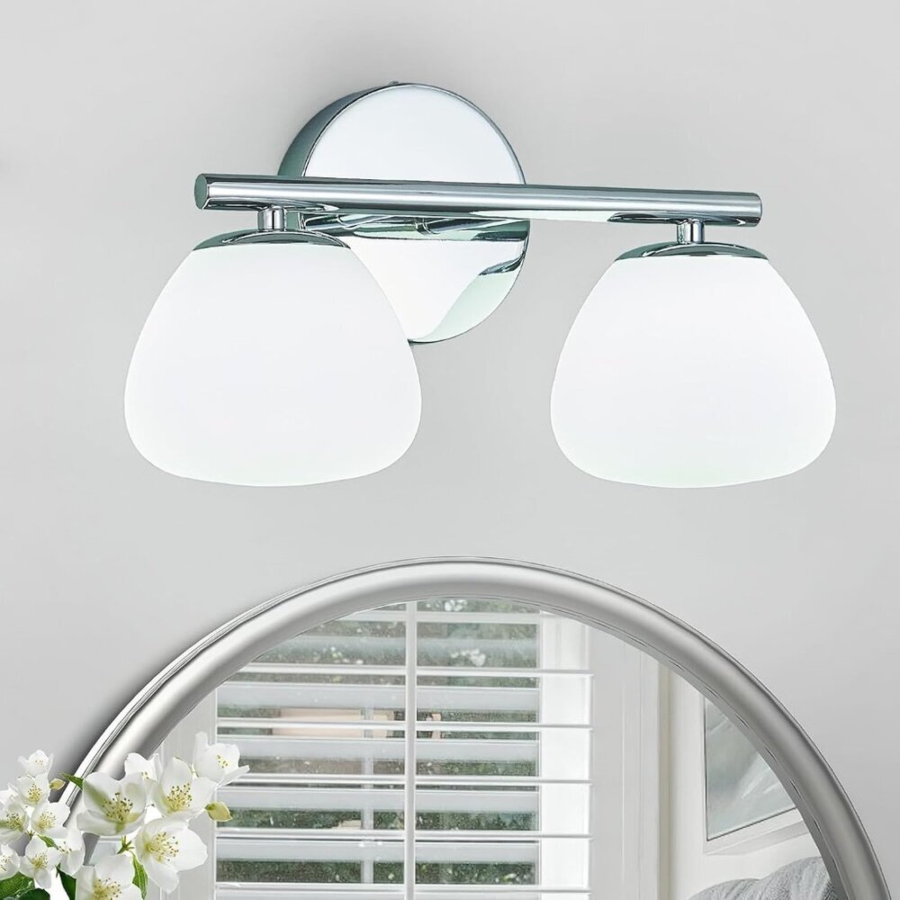 BNHHLZ Modern 2 Light Bathroom Vanity Light Chrome Vanity Light Bathroom Light